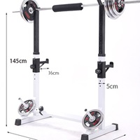 Banc d'haltérophilie multifonctionnel de gymnastique à domicile intelligent télescopique pliable cadre en acier banc presse support Squat support haltères support