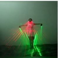 Ensemble de lunettes laser LED et de gants laser, faisceau laser rouge vert violet, accessoires de scène pour DJ, club, bar, fête, spectacle de danse laser