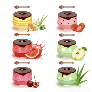 Mascarilla Labial de Colágeno Vegano al por Mayor, Crema Hidratante de Frutas Libre de Crueldad Animal, Cuidado Labial Hidratante, Mascarilla Nocturna Honey Pot - Product Image 2