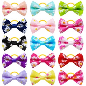 Floral <b>Dog</b> Hair Bows Polyester Pet Grooming Accessories Sweet Style Spring For <b>Dogs</b> - Product Image 6