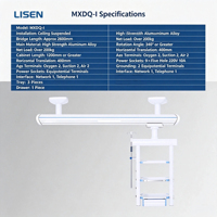 Suspension de plafond LISEN à séparation sec/humide pour salles d'endoscopie, USI et applications d'anesthésie, certifiée CE/ISO13485/ISO9001