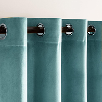 Rideau occultant de luxe en velours à œillets, isolant thermique et insonorisant pour chambre et salon