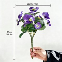Bouquet de fleurs artificielles de primula, fleurs artificielles réalistes pour la maison, le jardin, la clôture, le panier suspendu, la décoration florale de centre de table
