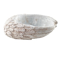 Jardinière de balcon en pot de fleurs à ailes blanches de style occidental avec design fonctionnel pour plantation décorative