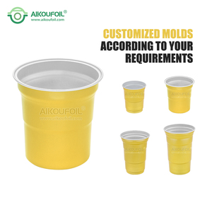 Tasse en aluminium jetable personnalisable pour fête en plein air avec couvercle Tasses réutilisables et écologiques pour boissons froides - Product Image 2