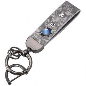 Nouveau porte-clés de voiture en cuir haut de gamme, luxe léger, créatif, personnalité simple, universel, compatible avec Audi, Mercedes-Benz, BMW, nouveau - Product Image 5