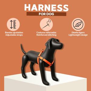 Harnais pour chien triangulaire en nylon Yommy, réglable, anti-traction, confortable, léger, avec boucles rapides - Product Image 4