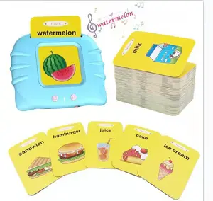Máquina de cartões para crianças pré-escolares, inglês, árabe, espanhol, russo, alemão, máquina de cartões de aprendizagem, cartão educacional infantil