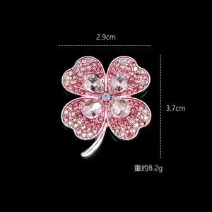 Neue Kristall Edelstein Blatt Klee Legierung High Glitter ing Diamond DIY Schmuck Junk Charms flache Rückseite Zubehör Strass - Product Image 3