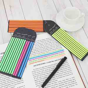 Multicolor Fluorescent Self-Adhesive Semi-Transparent Sticky Note <b>Bookmark</b> Labels (Memo Pads) for Office/School Use-Business - Product Image 4