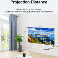 Haut-parleur intelligent portable d'extérieur P20+1080P avec lumière LED, mini projecteur 3D Home Cinéma, Android 9, batterie intégrée, 2 Go de RAM, lampe laser