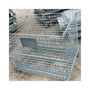 Dây lưới lồng tùy chỉnh kích thước có sẵn công nghiệp Gấp Thép lưu trữ Bướm lồng với bánh xe - Product Image 3