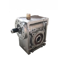 Hygiénique IP69K 0.09KW 0.12HP Boîte de vitesses en acier inoxydable à vis sans fin Étanche Sus304 Moteur à engrenages en acier inoxydable à engrenages variables