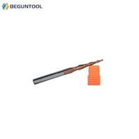 Fresa de Bola Cónica de Carburo de Tungsteno Sólido, Brocas de Fresado de Metal CNC, Fresas Cónicas