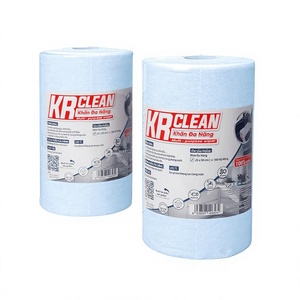Rollo de Limpieza Azul Krclean Resistente a Desgarros, Toallas de Cocina Absorbentes y Paños para Vidrio Ecológicos, Directo de Fábrica en Vietnam - Product Image 1