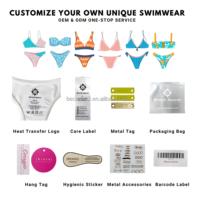 OEM logotipo personalizado alta calidad moda nuevo Sexy estampado pareja Bikini ropa de playa traje de baño mujeres y hombres Micro Mini Tanga traje de baño