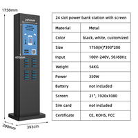 Powerbank partagé-Écran LCD ultra-haute définition 24 emplacements partageant Powerbank distributeur automatique Power Bank entreprise de location