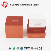 Jeu de cartes d'affirmations positives et motivantes personnalisées avec boîte à couvercle rigide – Cartes de conversation inspirantes pour le bien-être personnel