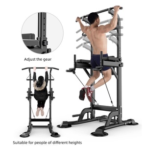 다기능 피트니스 풀업 바 근력 트레이닝 딥 스탠드 높이 조절 가능 - Product Image 2