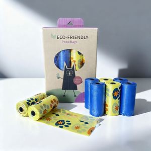 Custom Eco-Friendly Biodegradable HDPE Dog Poop <b>Bags</b> <b>Compostable</b> Pet Waste Disposal Tangjin Made in China No Odor Control - Product Image 1