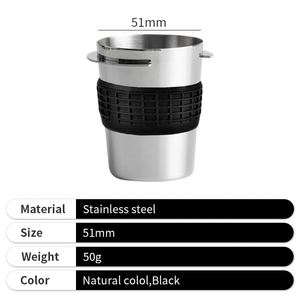 Tazas de Café al por Mayor en Negro y Plata, de Acero Inoxidable, 51mm, para Bares, Restaurantes, Familias, Salones y Cafeterías - Product Image 3
