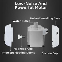 Großhandel OEM ODM Mini-Wasserpumpe USB-Betrieben Ultra-Leise Tauchpumpe Lebensmittelechtes ABS Ersatzpumpe für Katzenbrunnen