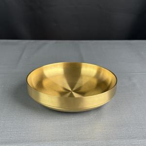 Assiette à vaisselle de style coréen en acier inoxydable à double couche de qualité supérieure assiette élégante antirouille durable pour la maison adaptée à la cuisine - Product Image 2