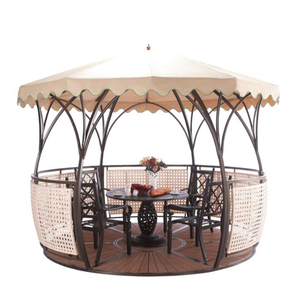 Carpa de Jardín Tipo Gazebo de Metal Desplegable con Diseño Romano TUOYE - Product Image 1