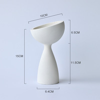 Pot de fleurs en ciment ultra-mince moderne, design artistique, diffuseur de pierre, récipient pour plantes aériennes, boule de mousse, décoration de bureau