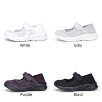 Chaussure pour pied diabétique femme, durable, légère, empeigne en mesh, semelle intermédiaire en EVA, semelle intérieure respirante, bout large, antidérapante, imperméable