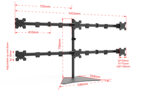 Lengan Monitor Baja Dingin Premium Desain Ramping untuk Layar 30 Inci Kemiringan Halus 45 Derajat Sempurna untuk Layar VESA 100x100 - Product Image 2