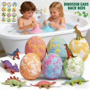 OEM ODM Bombas de Baño Efervescentes con Forma de Huevo de Dinosaurio, Set de Regalo de 6 Piezas, 1000g, Naturales, Hechas a Mano, Caja de Regalo Colorida para Niños, Marca Privada - Product Image 4