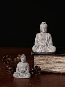Decoración de paisaje, candelabro para sala de estar, patio de casa, <span class=keywords><strong>Buda</strong></span> Zen chino, artesanías de resina, adornos de escritorio de personajes - Product Image 2