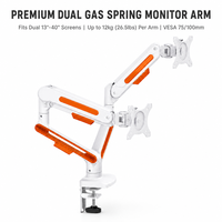 Nouveau bras de moniteur à ressort mécanique, 50 000 réglages fluides, design ergonomique, levage de 300 mm, construction en aluminium et acier, 2-10 kg