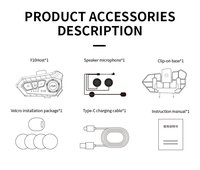 Auriculares Inalámbricos para Casco de Motocicleta Y10, Venta al Por Mayor de Fábrica, IPX6