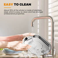 Fontaine à eau automatique pour chat en acier inoxydable 3,2 L, fontaine à eau intelligente pour animaux de compagnie avec alimentation CA et fenêtre de niveau d'eau
