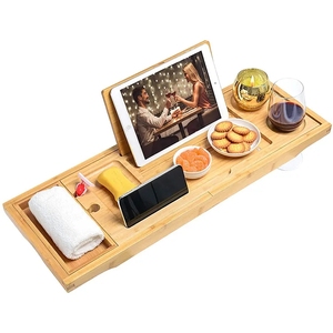Tocador <span class=keywords><strong>de</strong></span> ducha <span class=keywords><strong>de</strong></span> esquina <span class=keywords><strong>de</strong></span> <span class=keywords><strong>baño</strong></span> con bañera <span class=keywords><strong>de</strong></span> mármol Caddy Material <span class=keywords><strong>de</strong></span> bambú personalizable Logotipo personalizado - Product Image 1