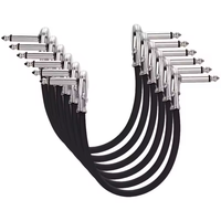 Câble d'effets pour guitare électrique mini double tête 6,35 mm AUX avec gaine en PVC et blindage combiné pour utilisation avec microphone et haut-parleur