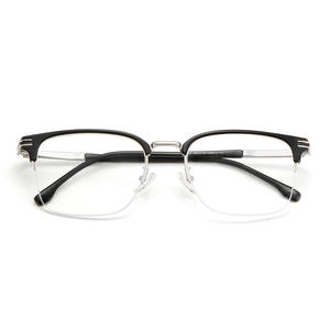 Monture de lunettes tendance en alliage demi-cerclée 9507, taille moyenne, unisexe, verres en acrylique, origine Danyang - Product Image 1