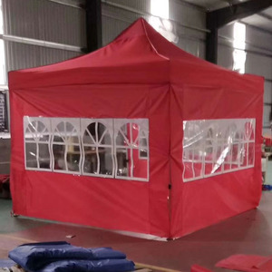 Carpa publicitaria plegable para exteriores, roja, 3x3m, con estructura de aluminio, impermeable, plegable, para eventos y promociones - Product Image 4