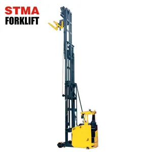 STMA CE approve 3 way electric pallet stacker 2.5tonne reach truck with lift high 12 m