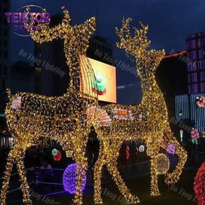 Esculturas de Renos Luminosas Personalizadas, Adaptables en Tamaño, Postura y Estilo de Iluminación para Hoteles, Parques y Grandes Proyectos Navideños - Product Image 6