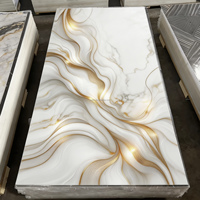 Panneau mural en PVC effet marbre, résistant aux rayures, revêtement décoratif pour projets commerciaux - Prix de gros