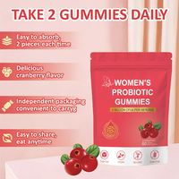 Complément alimentaire probiotique pour femmes adultes, gommes prébiotiques, soutien immunitaire, santé digestive, santé intestinale, équilibre féminin, végétalien