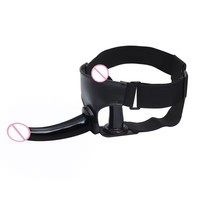 Vente en gros de jouets sexuels bon marché, double dildo petit et grand, harnais à sangle, sous-vêtements, intérieur et extérieur, deux côtés, dildo pour femmes