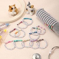 Handgefertigte Stapelbare Sport-Armbänder für Basketball-, Fußball- und Fußballfans Jubiläumsgeschenk Buntes Polymer-Ton Perlenarmband
