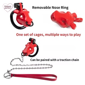 Cage de chasteté masculine <span class=keywords><strong>Bull</strong></span> avec dispositifs de traction et de verrouillage du pénis, 4 anneaux péniens, dispositif de retenue pour l'abstinence, jeu pour adultes, jouets sexuels pour couples et jeux de flirt - Product Image 2
