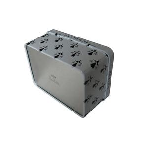 Boîte à biscuits rectangulaire en métal avec couvercle à charnière, impression personnalisée, largement utilisée sur le marché français, boîtes à sucreries, 128x103x63 mm - Product Image 4