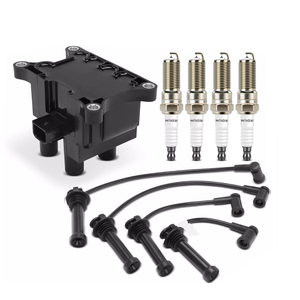 Bobine d'allumage de voiture CM5G12029FB + 4 bougies d'allumage en iridium + fils pour Ford FIESTA <span class=keywords><strong>FOCUS</strong></span> MONDEO MAZDA2 4M5G12029ZA Bobina De Encendido - Product Image 1