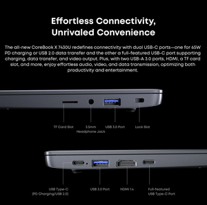 Chuwi corebook โน้ตบุ๊คพีซีคอมพิวเตอร์แล็ปท็อปสำหรับเล่นเกมขนาด14นิ้วของแท้5 7430U 6คอร์สูงสุด4.3กิกะเฮิร์ตซ์ - Product Image 6